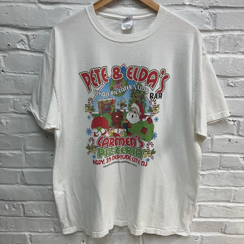 Pete & Elda's pizza shirt Whole Pie Eaters t-shirt for sale from a large collection of vintage tees
