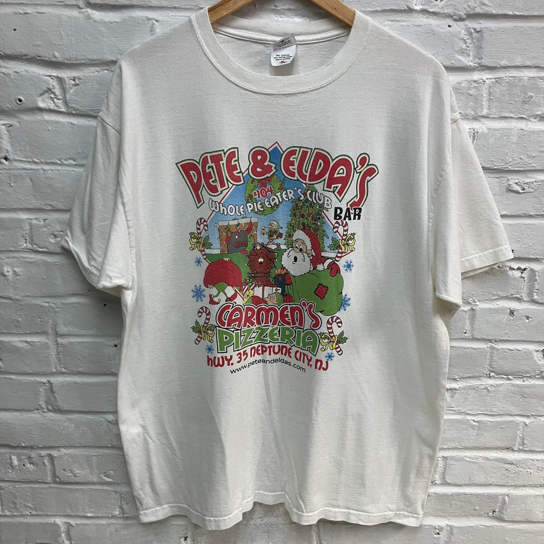 Pete & Elda's pizza shirt Whole Pie Eaters t-shirt for sale from a large collection of vintage tees