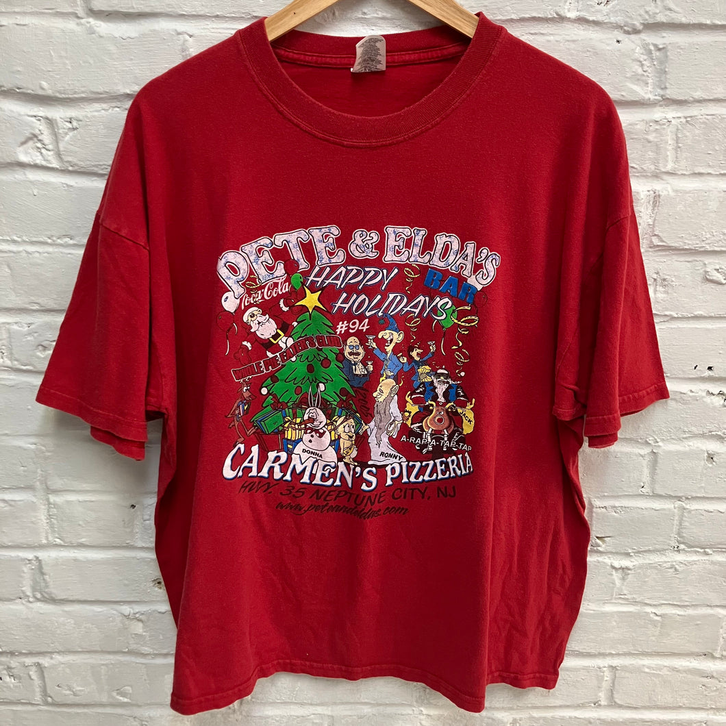 Vintage Pete & Elda's Whole Pie Eaters shirt for sale retro pizza t-shirt design