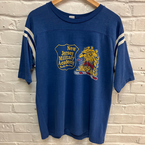 Vintage New Jersey Military Academy shirt from Sea Girt NJ from the National Guard Training Center. Lots of vintage NJ shirts for sale at Rad Shirts in Manasquan