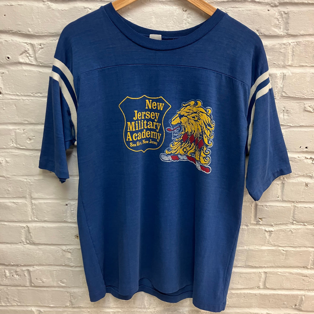 Vintage New Jersey Military Academy shirt from Sea Girt NJ from the National Guard Training Center. Lots of vintage NJ shirts for sale at Rad Shirts in Manasquan
