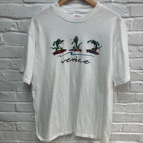 Vintage Venice California shirt with surfing lizards