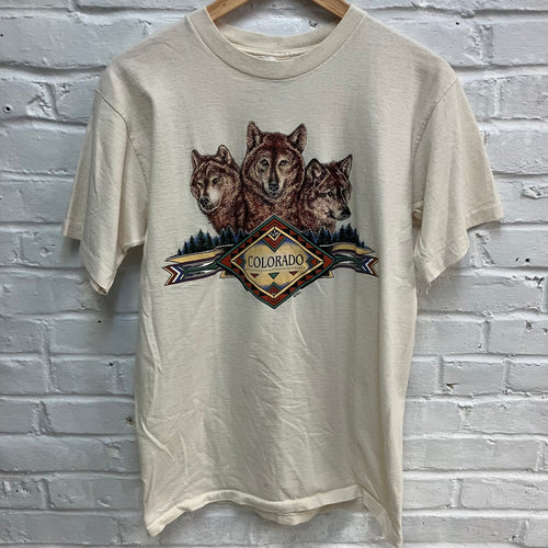 Vintage Colorado t-shirt for sale featuring a wold design