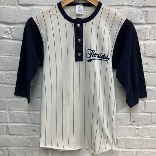 Unique vintage t-shirts for sale with retro designs and graphics, like this baseball style Florida shirt.