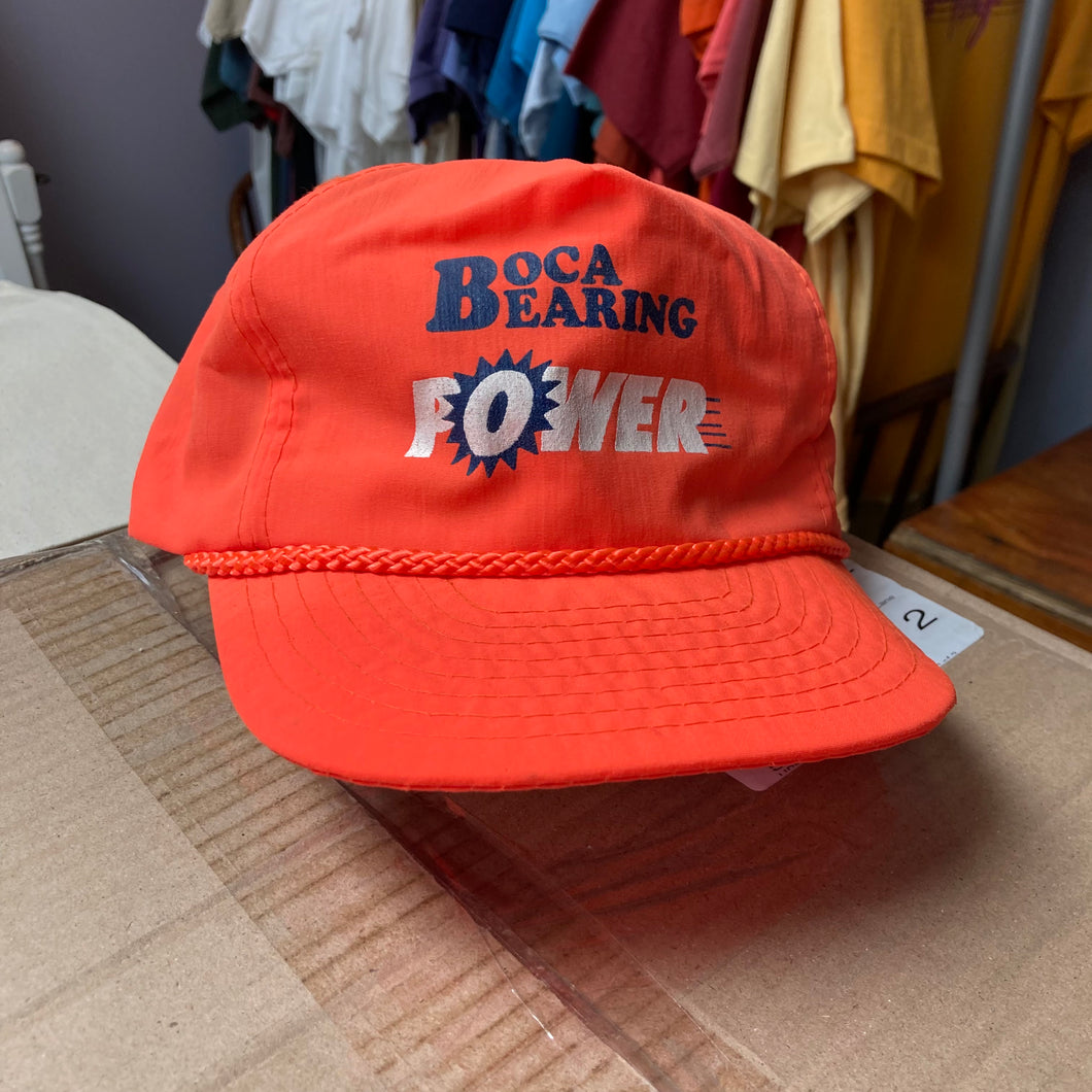 Retro Neon Orange Boca Bearing Power hat