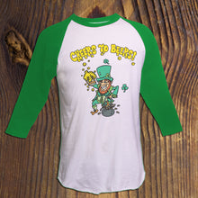 Cheers to Beers 3/4 sleeve baseball shirt - RadCakes Shirt Printing