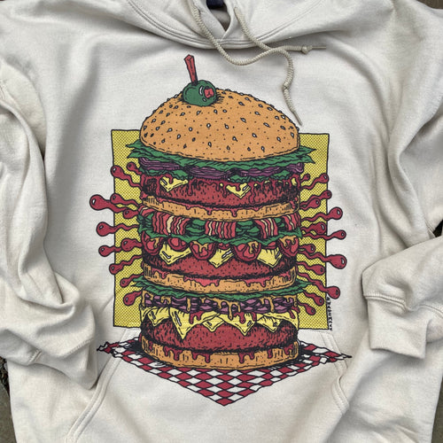 Triple Cheeseburger hooded sweatshirt