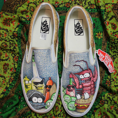 Your Favorite Food custom Vans Slip On Sneakers