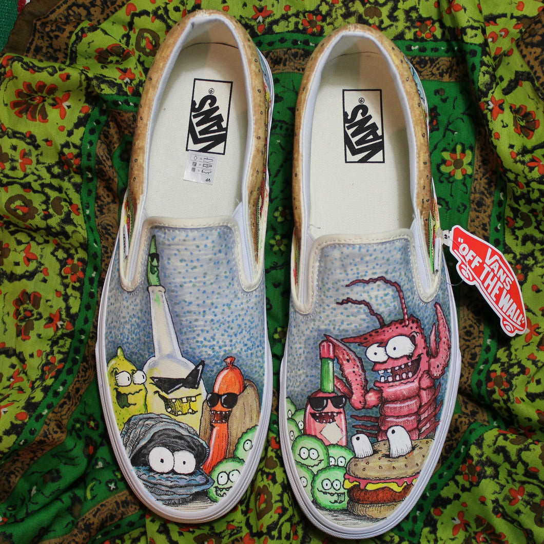 Your Favorite Food custom Vans Slip On Sneakers – RAD Shirts Custom