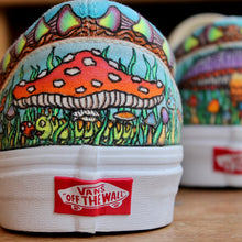 The Best Mushroom sneakers on the internet custom hand drawn sneaker artwork
