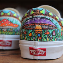 Custom sneaker art by Lauren D Wade Mushroom sneakers artwork