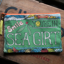 Smile You're in Sea Girt sign bag for sale by RAD Shirts Custom Printing. Sea Girt tote clutch and apparel for sale NJ