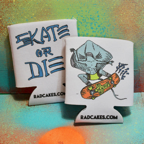 skate or die design beer koozie collector for sale