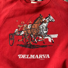 Vintage DELMARVA DOWNS crewneck sweatshirt for sale with horse racing trotting