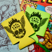 Skull koozies for sale with retro style tattoo art beer