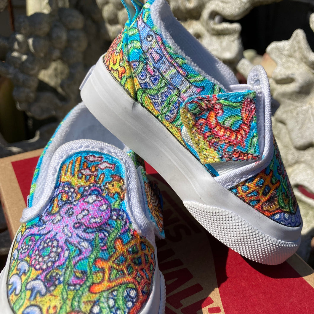 Mushroom themed custom Vans Slip On Sneakers – RAD Shirts Custom