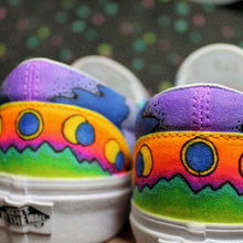 Peter Max custom Vans sneakers for sale with hand drawn art design Cosmic Runner