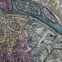 Antique Paris Map print clutch bag - RadCakes Shirt Printing