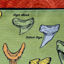 Fossil Shark Tooth Identification clutch bag - RadCakes Shirt Printing
