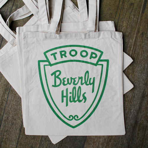 Troop Beverly Hills tote bag for sale funny gift reusable bag save the environment