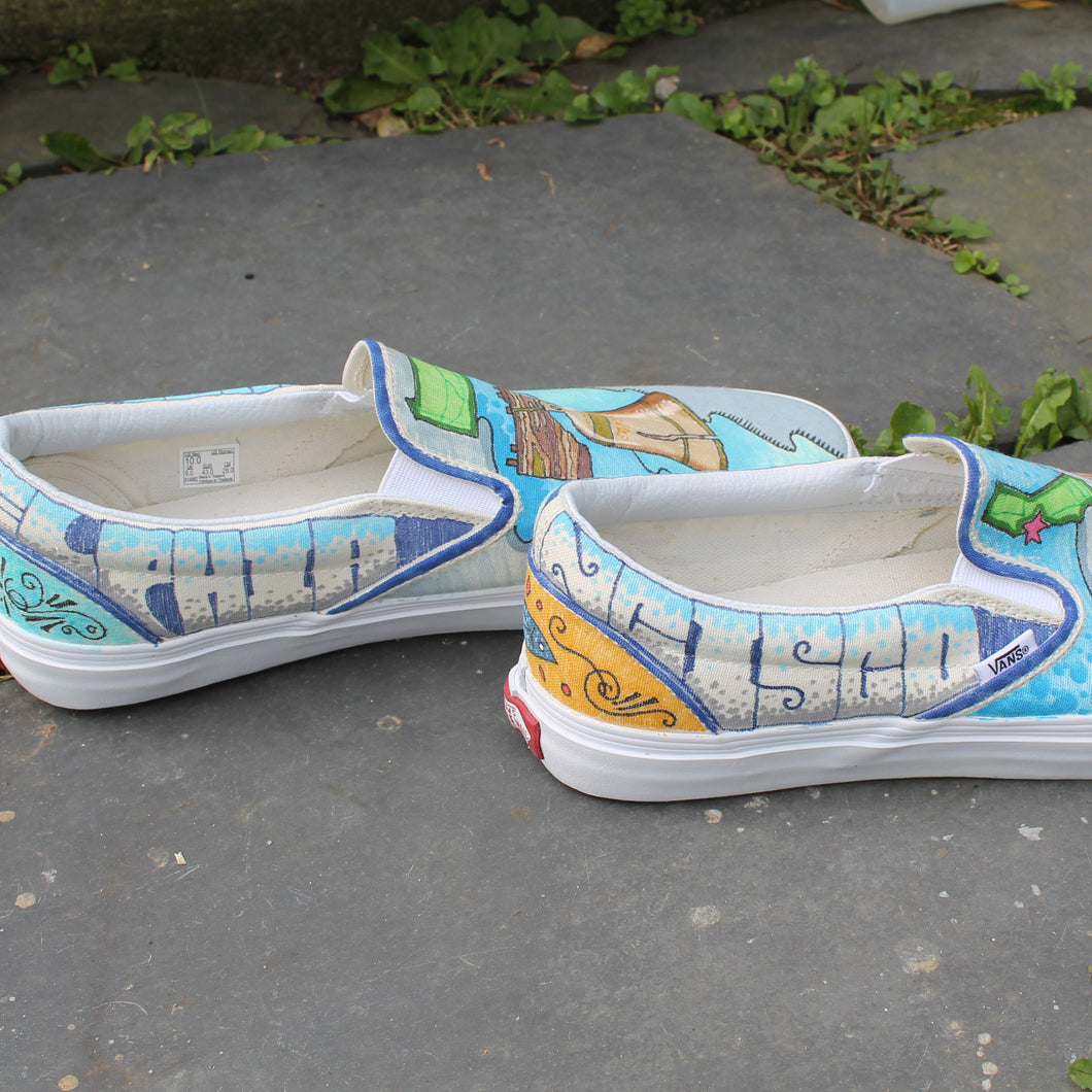 Your Town / City Themed custom Vans Slip On Sneakers – RAD Shirts