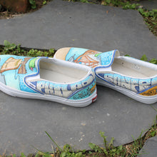 Custom designed San Fran CA and Philly PA Vans sneakers