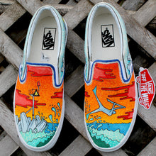 Bodyboarding custom Vans Slip On Sneakers - RadCakes Shirt Printing