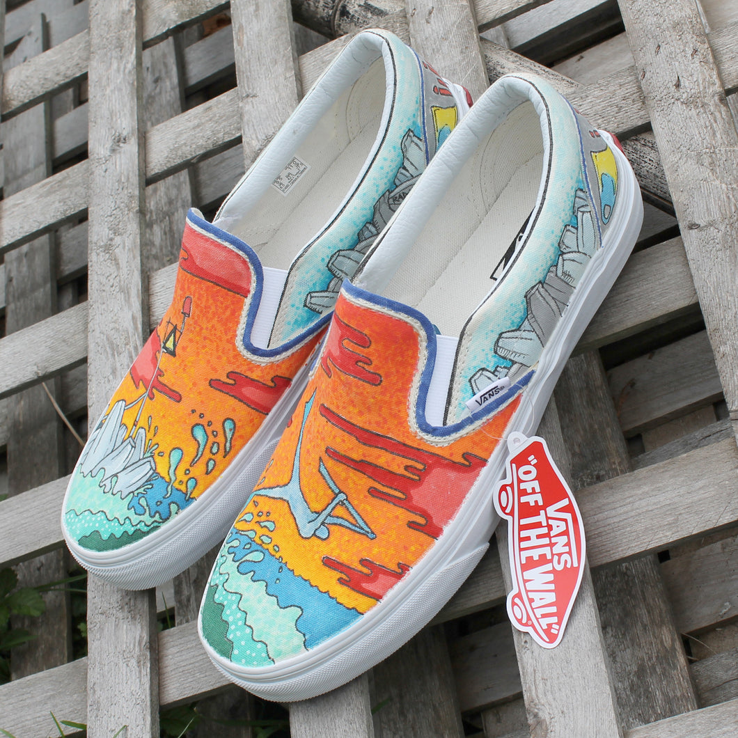 Custom Painted Vans Slip-Ons