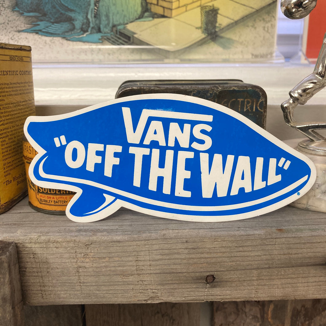 Vans Off the Wall sticker Blue Surfboard stickers for sale retro sneaker single fin fish old skool