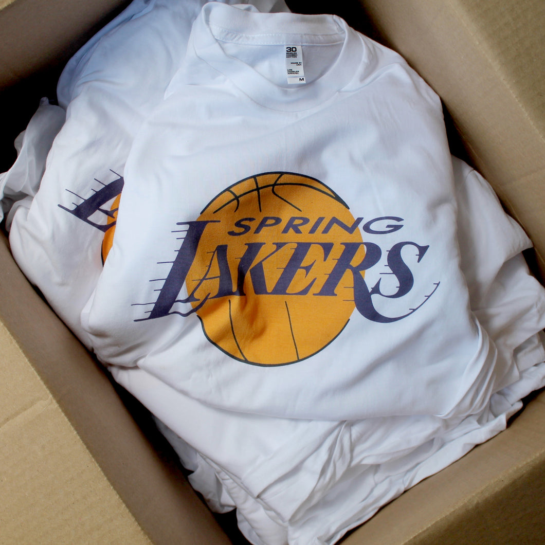 lakers t shirt white