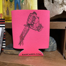 Space Bat Killer tattoo style knife design printed on custom koozies for sale