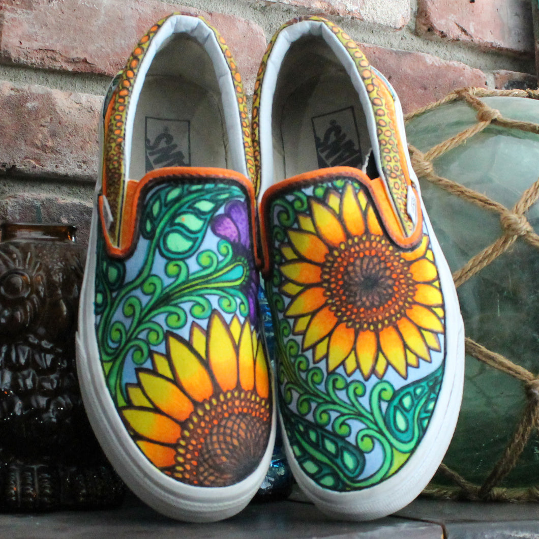 Mushroom themed custom Vans Slip On Sneakers – RAD Shirts Custom Printing