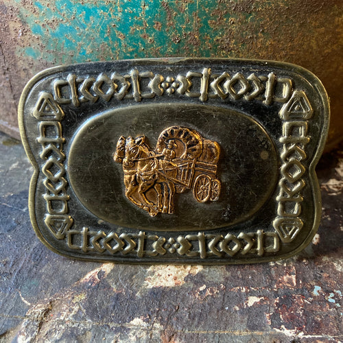 Covered Wagon Pioneer belt buckle