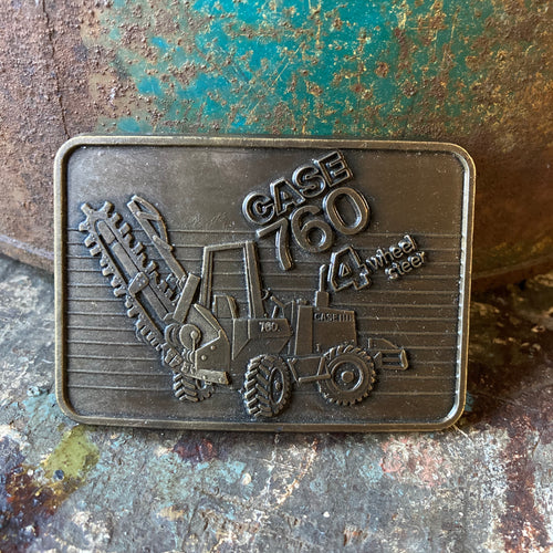 1985 Case 760 4 Wheel Steer Trencher  belt buckle