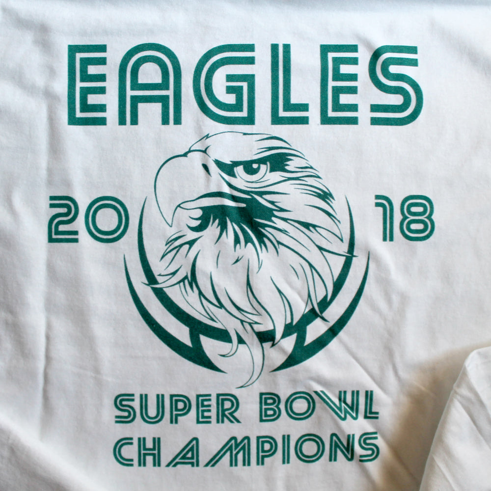 Eagles Championship Shirt / White / MEDIUM - RadCakes Shirt Printing