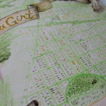 Watercolor Sea Girt map print for sale by Ryan Wade