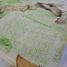 Watercolor map of Sea Girt New Jersey for sale 