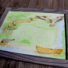Sea Girt Map watercolor limited edition print
