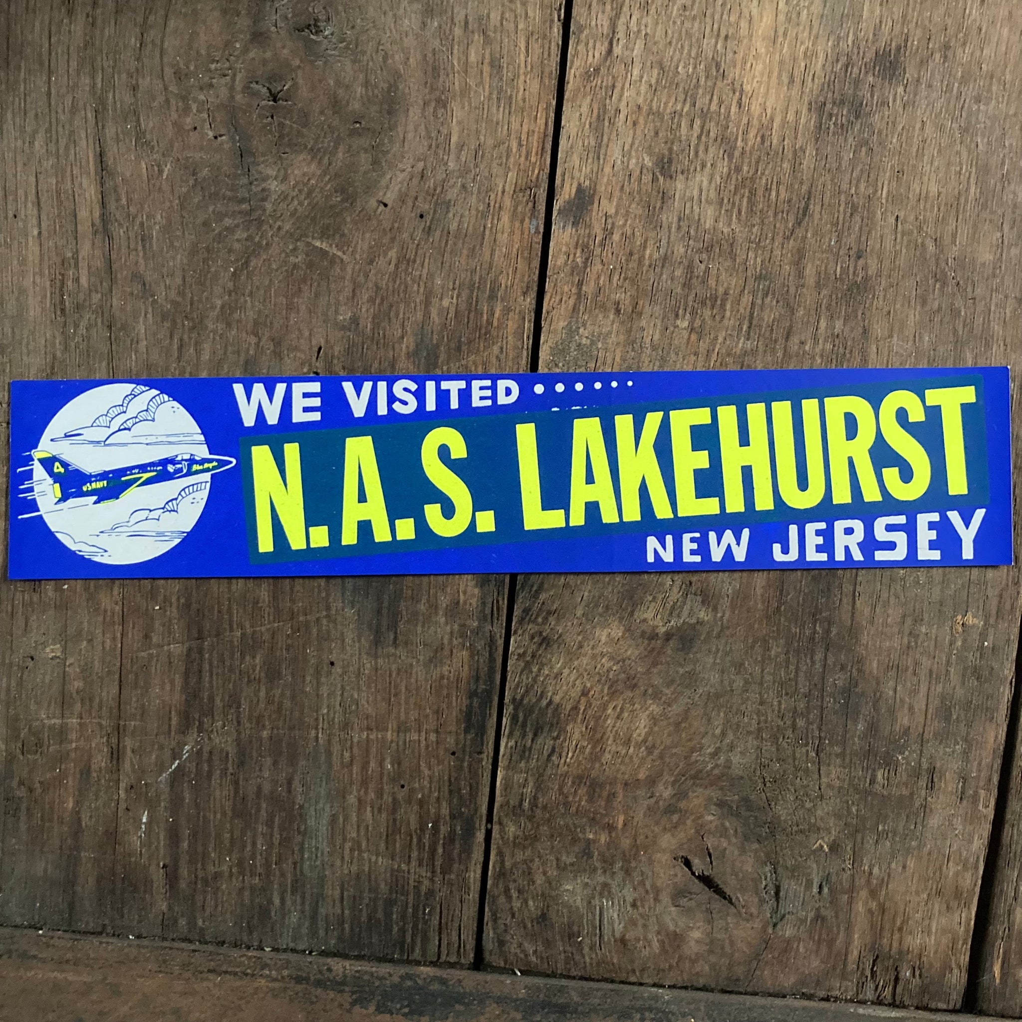 Vintage NAS Lakehurst New Jersey bumper sticker RAD Shirts Custom