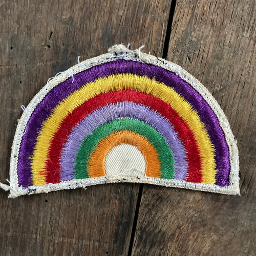 Vintage rainbow patch for jackets vests retro fashion accessories for sale Rad Shirts Manasquan