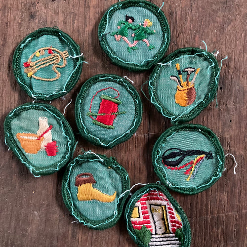 Vintage and rare Girl Scout Merit badges for sale patches for Halloween costumes