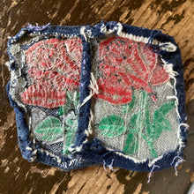 2 Vintage Rose patches