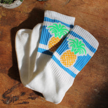 Retro style pineapple socks for sale skateboarding fashion made in the USA