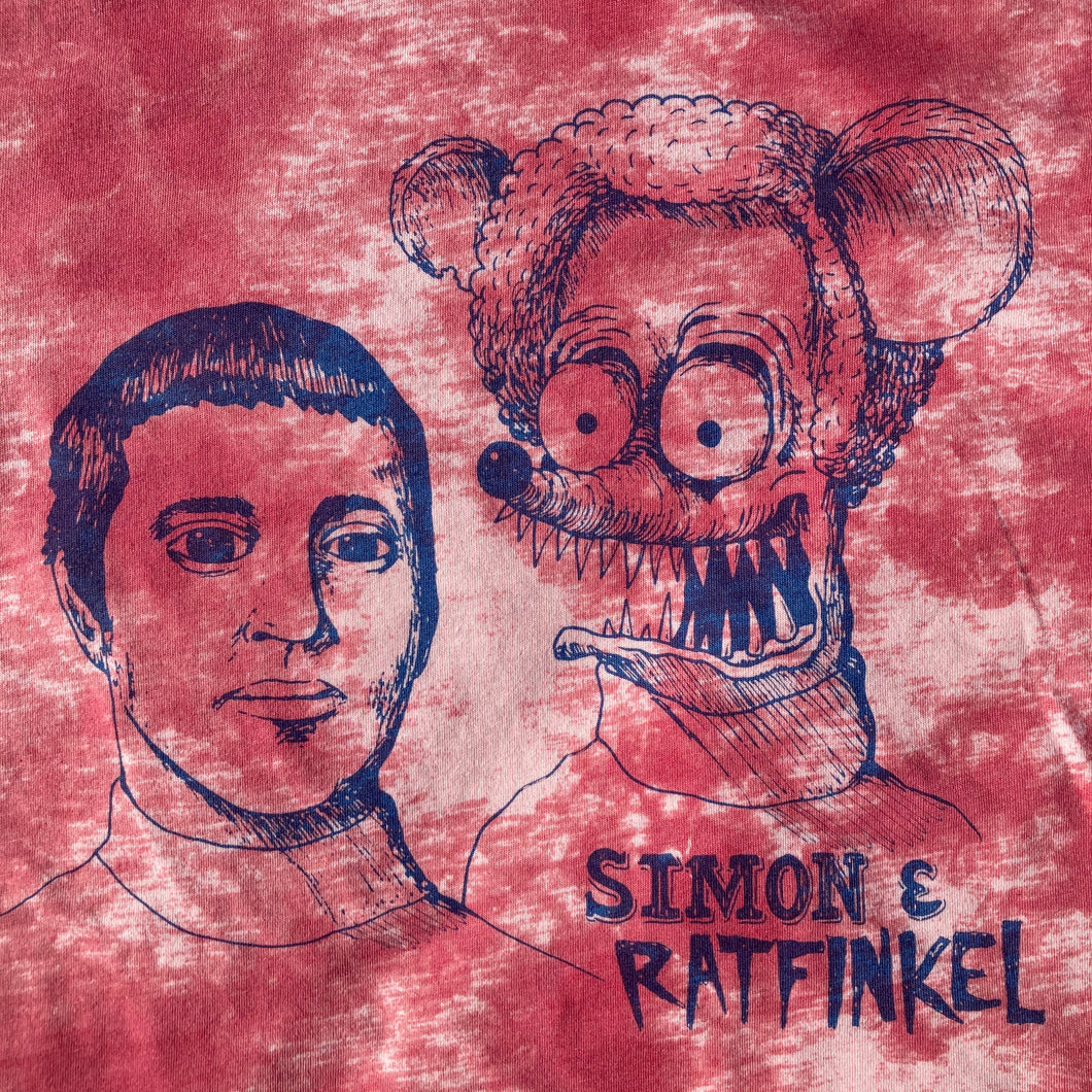 Simon and Ratfinkel pink tie dye shirt (LARGE)