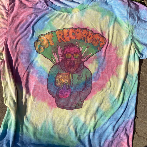 Record Collector tie dye shirt for sale