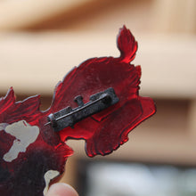 Translucent Running Dog vintage pin
