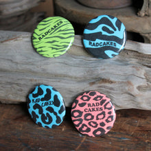 Retro 80's Pattern pinback buttons neon colors by RadCakes