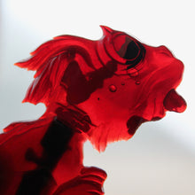 Translucent Running Dog vintage pin
