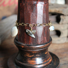 Fossil Tiger Shark Tooth and Shell charm bracelet 001 - RadCakes Shirt Printing