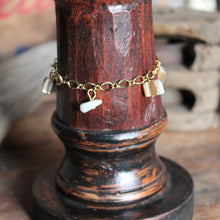 Fossil Tiger Shark Tooth and Shell charm bracelet 001 - RadCakes Shirt Printing